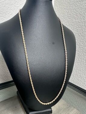 Gold-Filled Rope Chain Necklace — Unisex